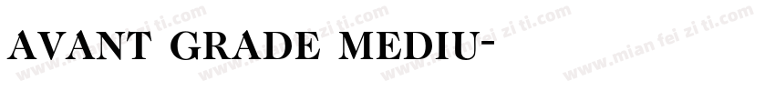 avant grade mediu字体转换